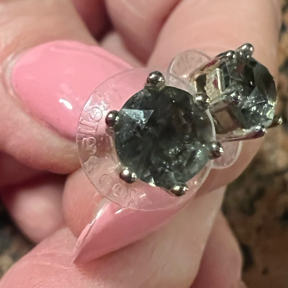 Stella & Dot Silver Ring with Dark Stone